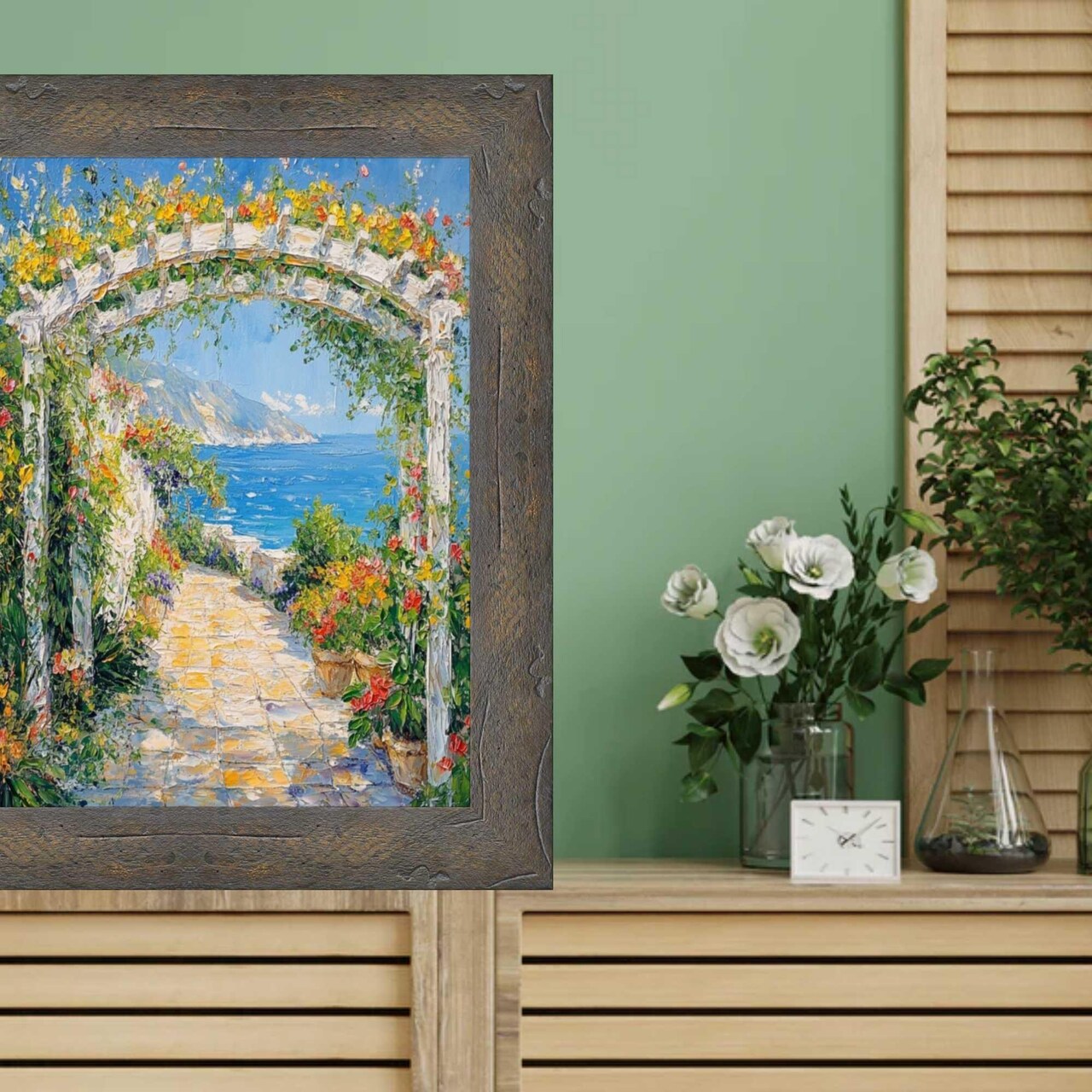 Rustic – 11x14 Barnwood Custom Wood Picture Frame with Gold Leaf Finish